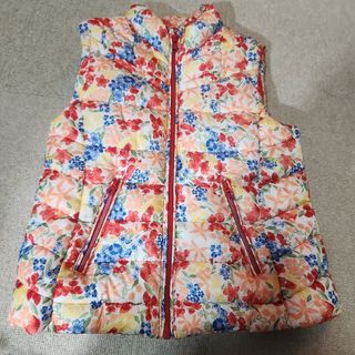 ザラキッズ(ZARA KIDS)の美品 ZARA KIDS 120センチ ダウンベスト 花柄(ジャケット/上着)