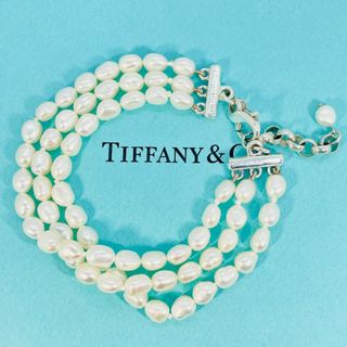 ティファニー(Tiffany & Co.)のティファニー 3連 フレッシュウォーターパール ブレスレット シルバー★576(ブレスレット/バングル)