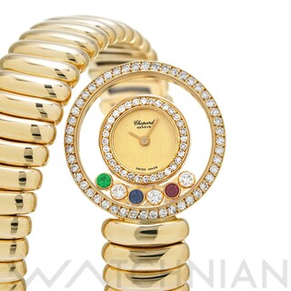 ショパール(Chopard)の中古 ショパール Chopard 4097 シャンパン /ダイヤモンド/エメラルド/サファイア/ルビー レディース 腕時計(腕時計)