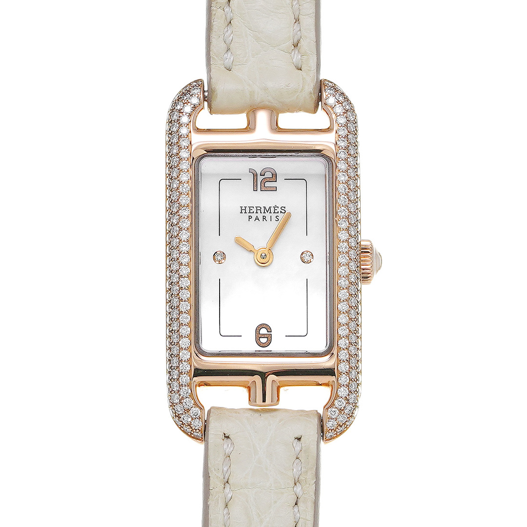 Hermes(エルメス)の中古 エルメス HERMES W144196WW00 ホワイトシェル /ダイヤモンド レディース 腕時計 レディースのファッション小物(腕時計)の商品写真