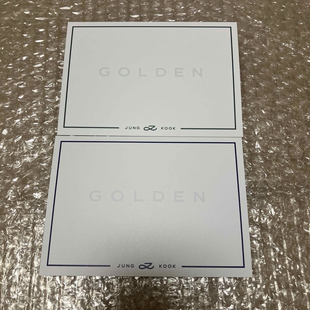 防弾少年団(BTS)(ボウダンショウネンダン)のBTS  ジョングク　GOLDEN  ポストカード2枚 エンタメ/ホビーのCD(K-POP/アジア)の商品写真