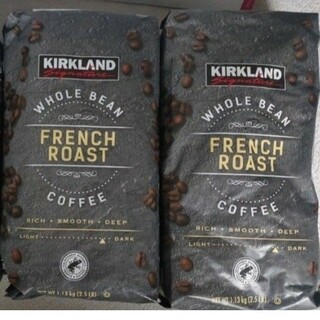 カークランド(KIRKLAND)の特売♪♪カークランド フレンチローストレギュラーコーヒー豆 1.13kg×２袋(コーヒー)