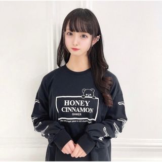 ハニーシナモン(Honey Cinnamon)のHoney Cinnamon Naugthy gamer ロンT(Tシャツ(長袖/七分))