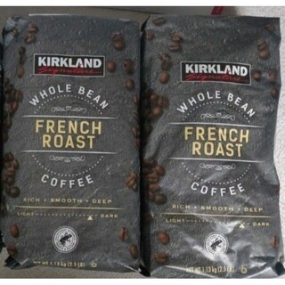 カークランド(KIRKLAND)の特売♪♪カークランド フレンチローストレギュラーコーヒー豆 1.13kg×２袋(コーヒー)