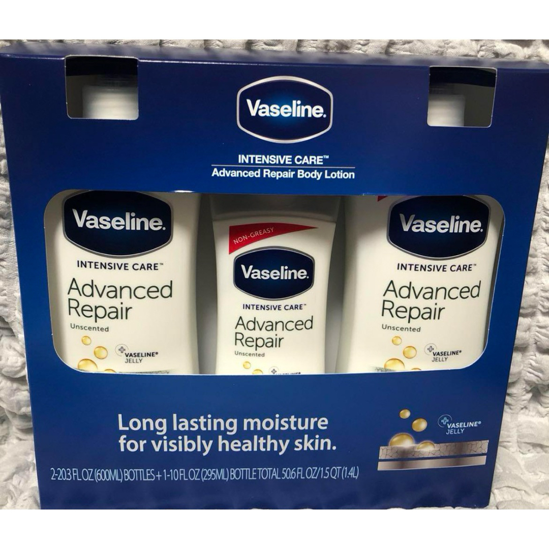 Vaseline(ヴァセリン)のコストコ  ヴァセリン ボディーローション 3本セット  新品 未開封 コスメ/美容のボディケア(ボディローション/ミルク)の商品写真