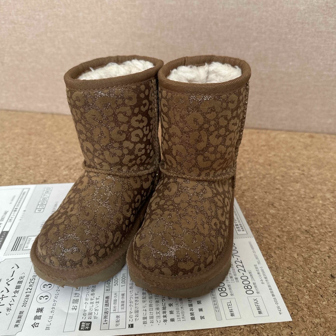 UGG(アグ)のUGG ムートンブーツ　レオパード　15  キッズ/ベビー/マタニティのキッズ靴/シューズ(15cm~)(ブーツ)の商品写真