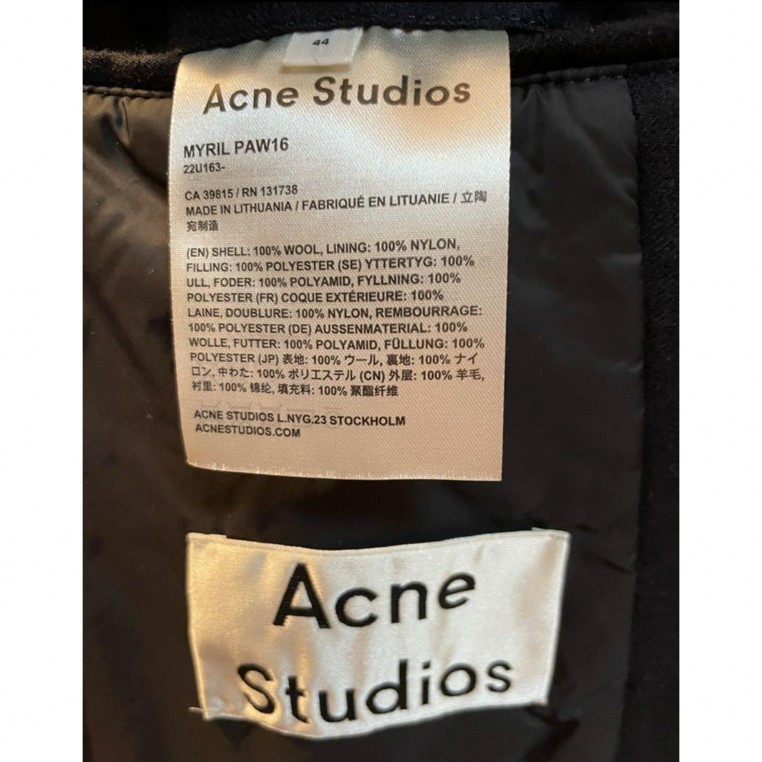 acne  studiosチェスターコート　ネイビーチェスターコート