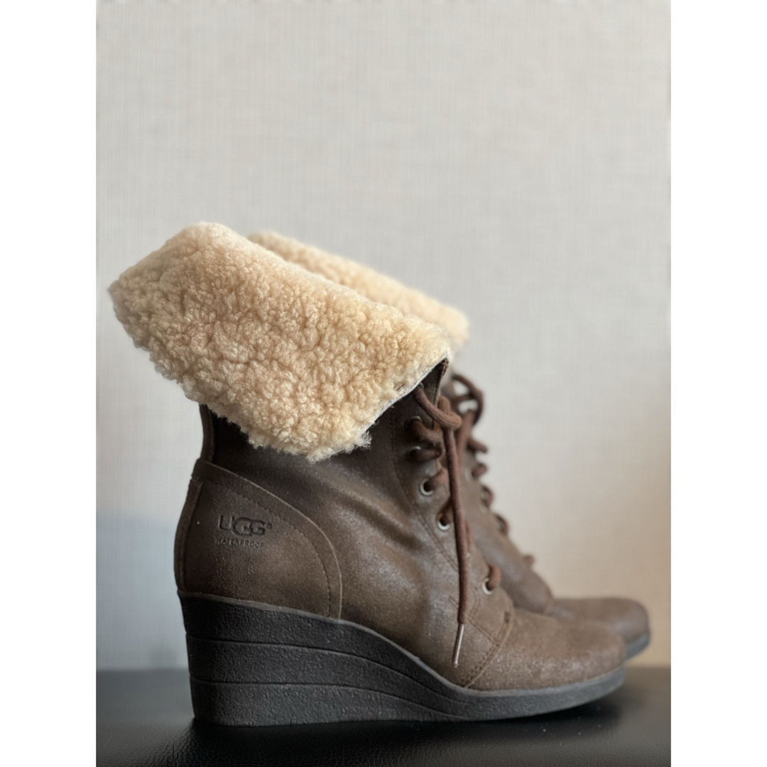 UGG アグ レア品 ショートブーツ ウェッジソール レースアップ