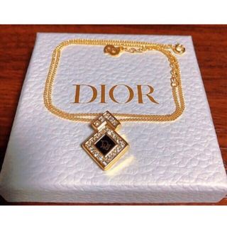 クリスチャンディオール(Christian Dior)のDior ネックレス 黒 ゴールド ロゴ CD シンプル gold キラキラ (ネックレス)