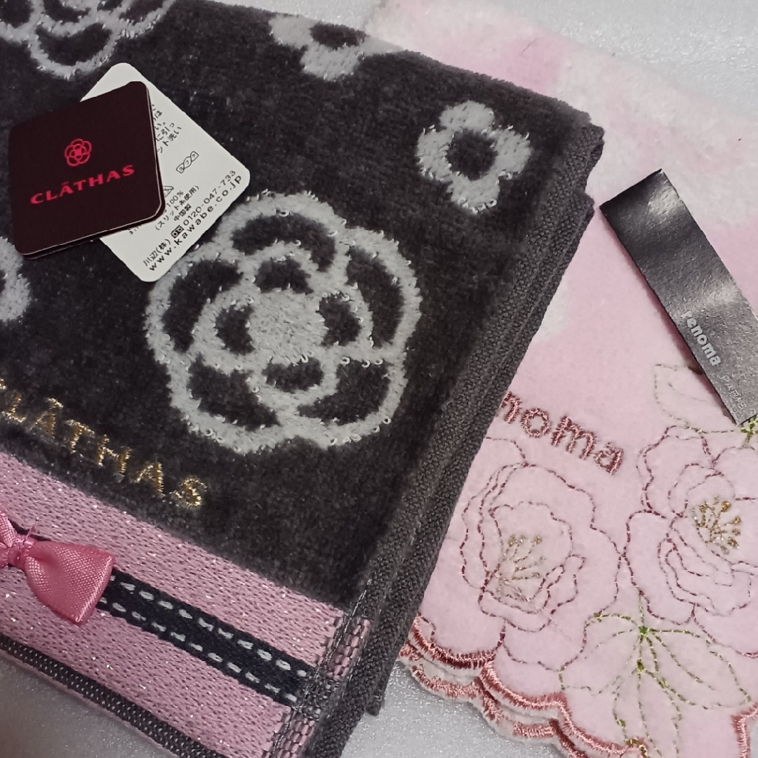 CLATHAS(クレイサス)の値下げ📌クレイサス&レノマ☆タオルハンカチ2枚セット🌼 レディースのファッション小物(ハンカチ)の商品写真