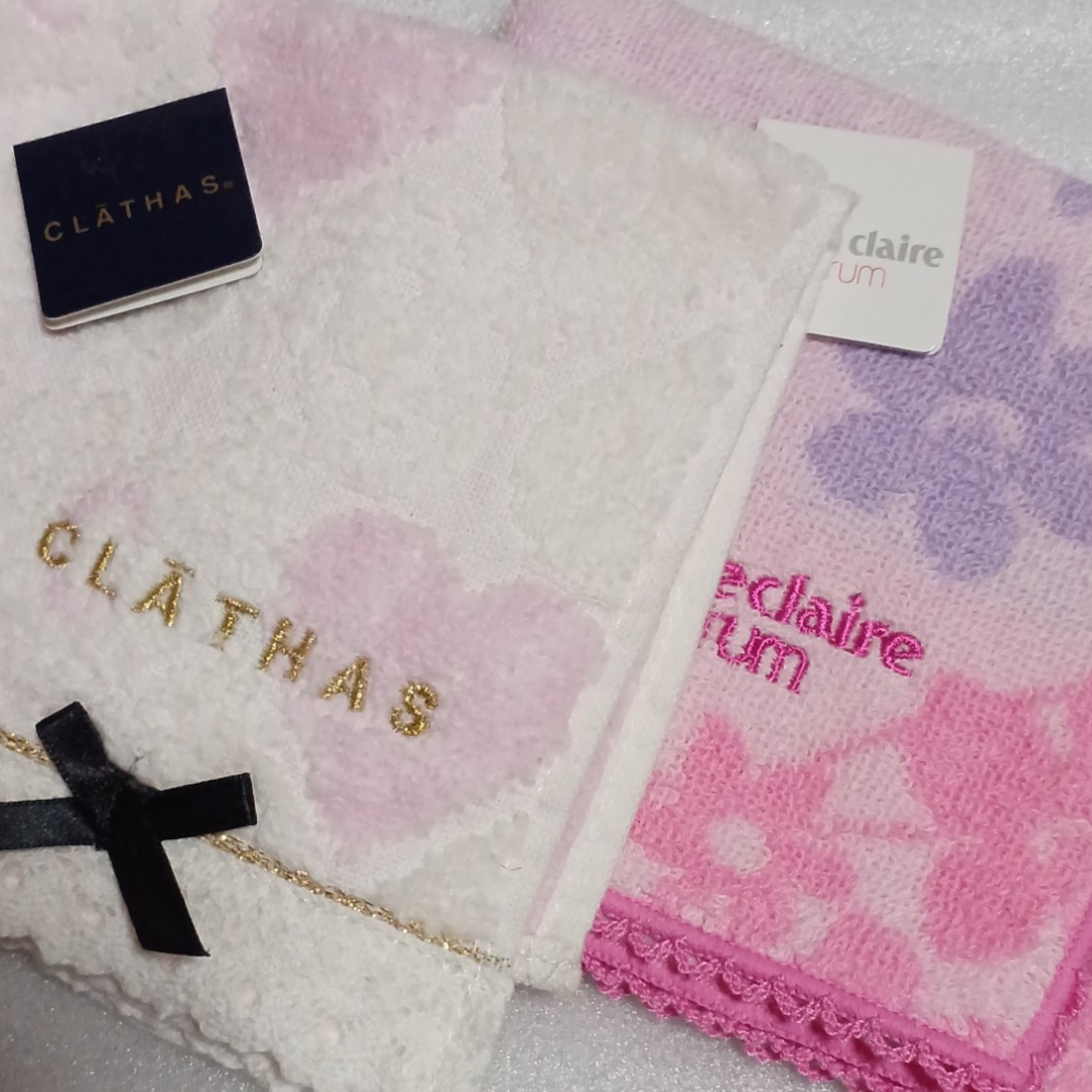 CLATHAS(クレイサス)の値下げ📌クレイサス&レノマ☆タオルハンカチ2枚セット レディースのファッション小物(ハンカチ)の商品写真