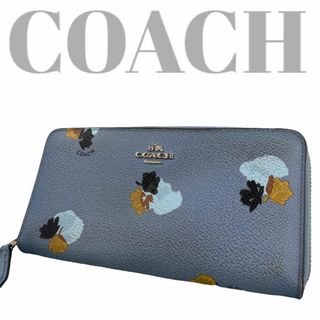 新品 未使用　COACH コーチ  キーケース  ブルー花柄　財布  バッグ