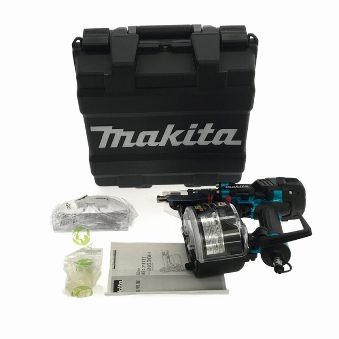 Makita(マキタ)の☆未使用品☆ makita マキタ 65mm 高圧 エア釘打機 AN636HM 青/ブルー ロール釘打機 ロール釘打ち機 コイルネイラ 81983 自動車/バイクのバイク(工具)の商品写真