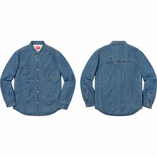 シュプリーム(Supreme)のBlue L 18AW Supreme Sherpa Lined Denim S(シャツ)