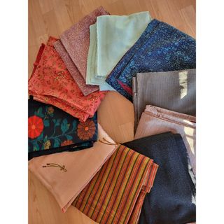 jj着物10枚 全て正絹  袷 色無地 訪問着 紬  和服 ハンドメイド 生地(着物)