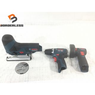 ボッシュ(BOSCH)の☆比較的綺麗 3点セット☆BOSCH ボッシュ Professiona 10.8Vコードレス ジグソー ドライバードリル ディスクグラインダー 82173(工具)