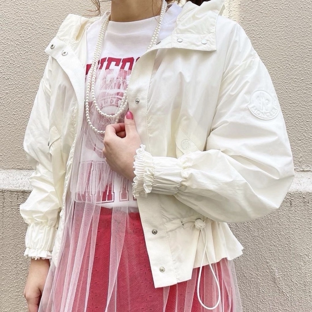 MONCLER - MONCLER モンクレール フリル ナイロンパーカー ブルゾンの
