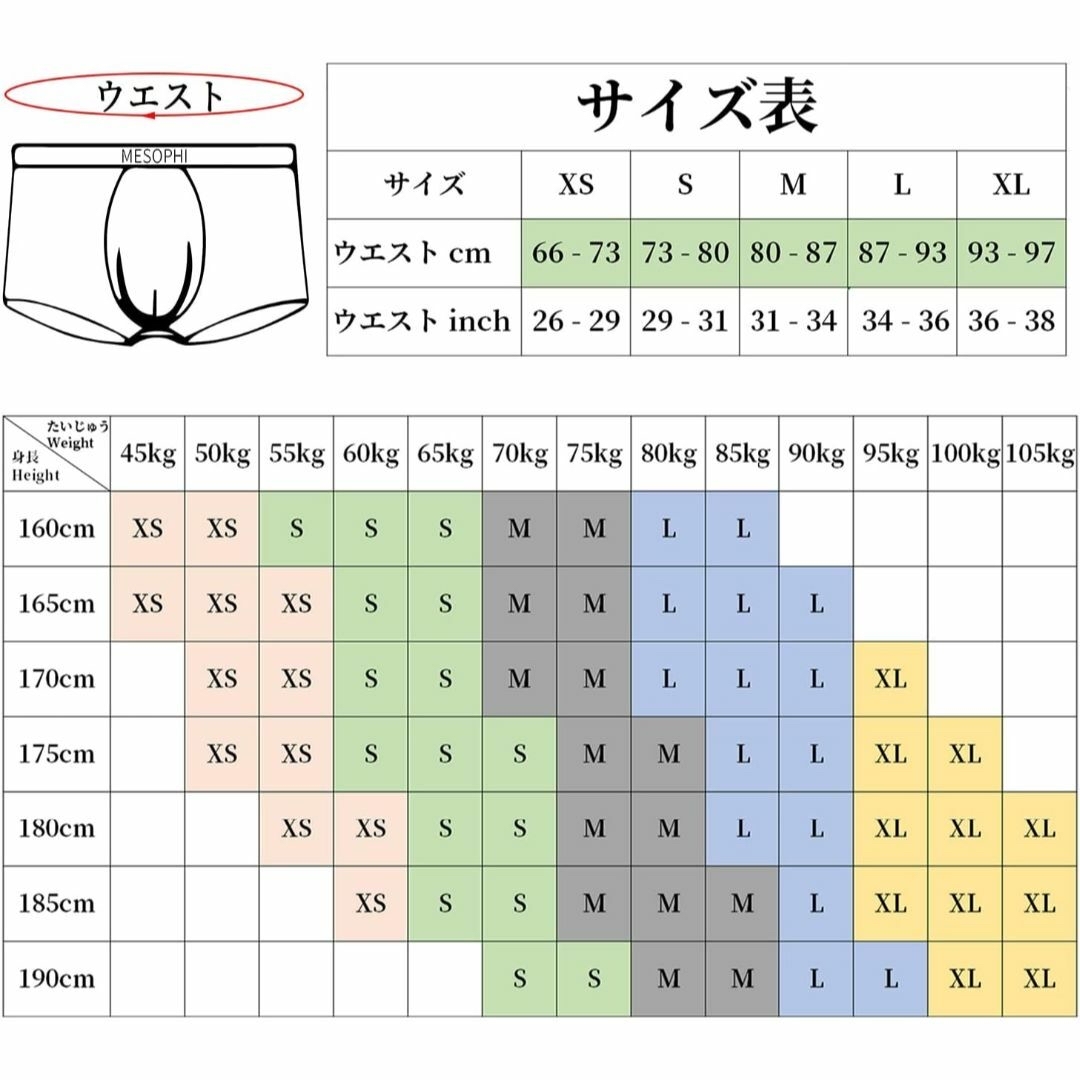 3枚組 ボクサーパンツ 3P　Lサイズ　 90%綿 綿90 通気 吸汗速 メンズのアンダーウェア(ボクサーパンツ)の商品写真