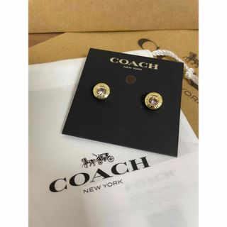 コーチ(COACH)の【新品・正規品】 COACH オープン サークル ストーン ストランド ピアス(ピアス)