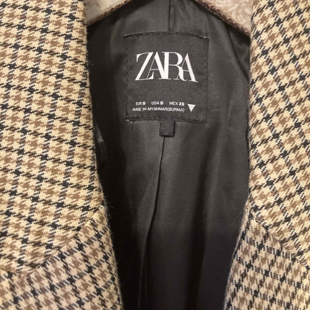 ZARA 千鳥格子チェスターコート　美品