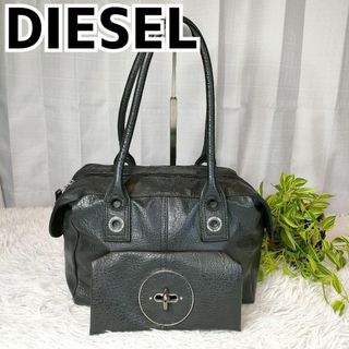 ディーゼル(DIESEL)のディーゼル ショルダーバッグ ブラック ターンロック レザー DIESELバッグ(トートバッグ)