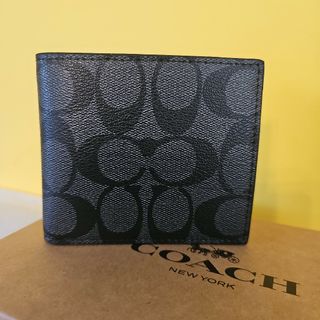 コーチ(COACH)のコーチ 折り財布 COACH メンズ ポケットに収まるサイズ 二つ折り財布 新品(折り財布)