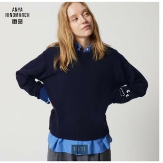 ユニクロ(UNIQLO)の【新品タグ付】ユニクロ アニヤハインドマーチ セーター ネイビーXL(ニット/セーター)