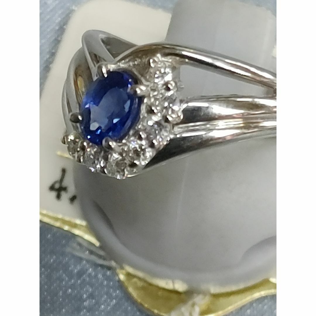 PT900サファイヤダイヤファッションリング☆USED品☆ レディースのアクセサリー(リング(指輪))の商品写真