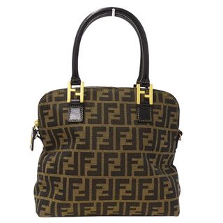 フェンディ(FENDI)のフェンディ FENDI バッグ レディース ブランド ズッカ ハンドバッグ ショルダーバッグ 2way ブラウン 14967 手さげ 肩がけ ロゴ おしゃれ おでかけ 【中古】(ハンドバッグ)