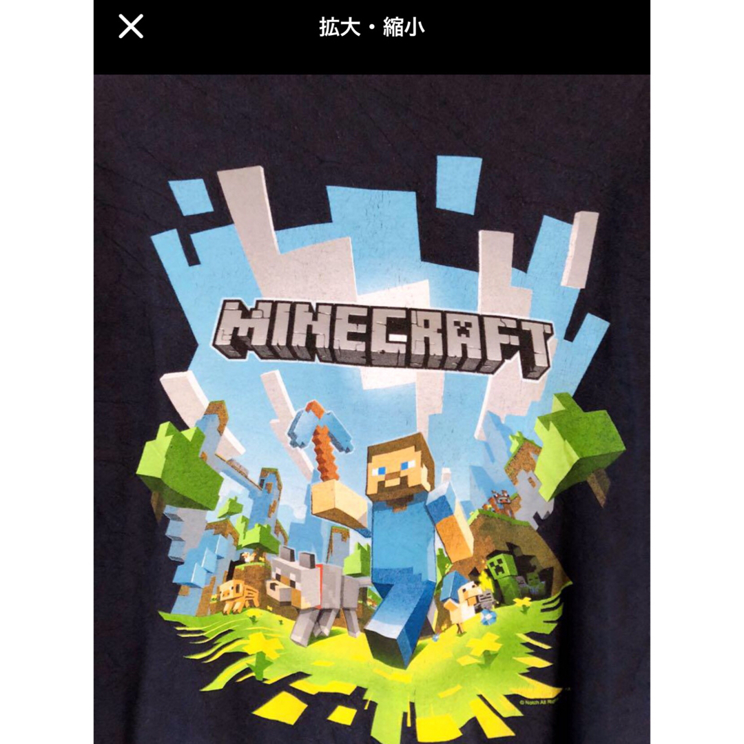 Minecraft　マインクラフト　Tシャツ　L　ネイビー　USA古着 メンズのトップス(Tシャツ/カットソー(半袖/袖なし))の商品写真