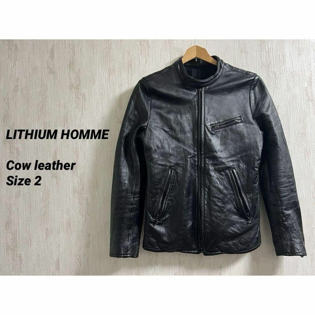 LITHIUM HOMME(リチウムオム)の【リチウムオム】 シングルライダース カウレザー 日本製 メンズのジャケット/アウター(レザージャケット)の商品写真