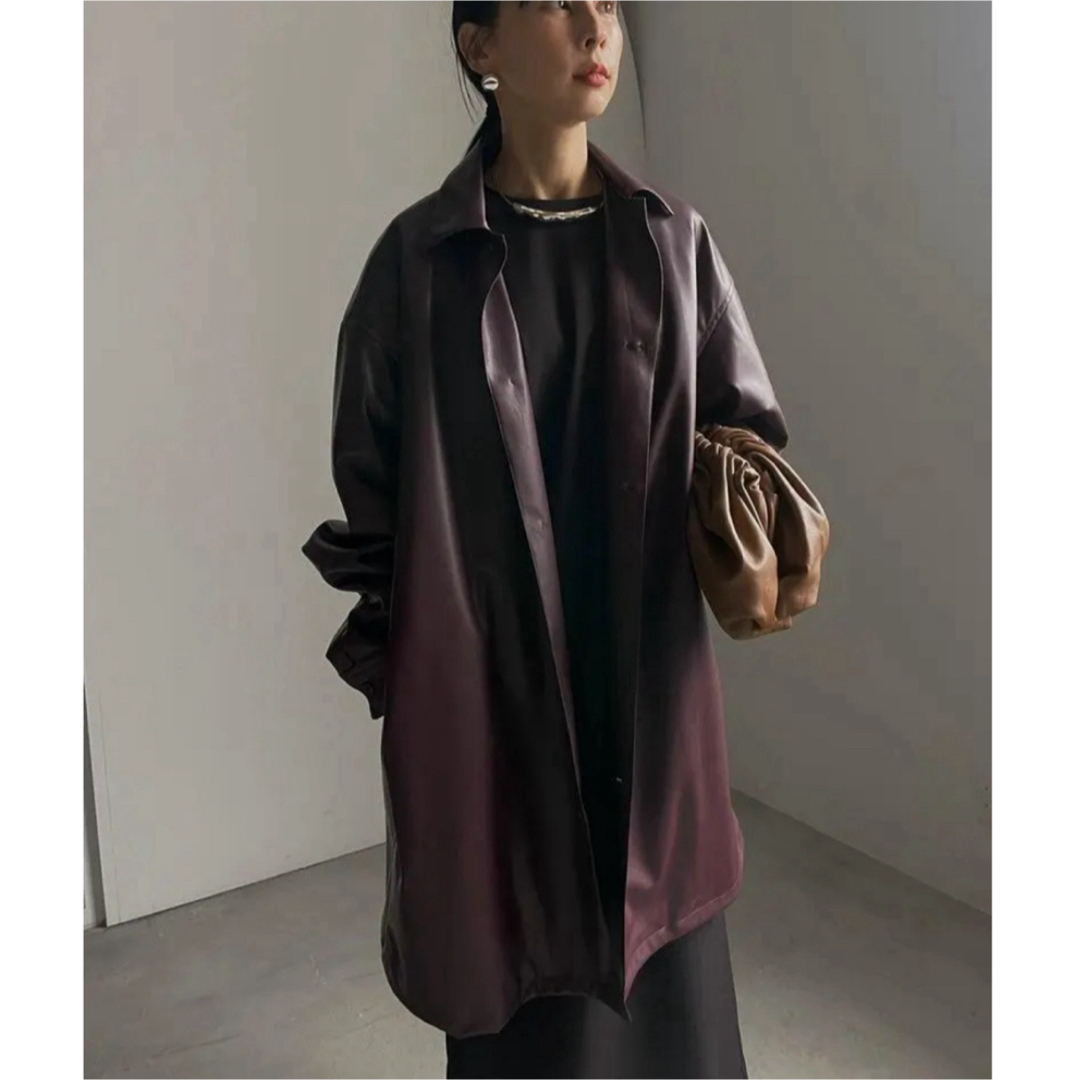 Ameri VINTAGE - AMERI エヌハリフェイクレザーシャツジャケット Ameri VINTAGE - AMERI エヌハリフェイクレザーシャツジャケット