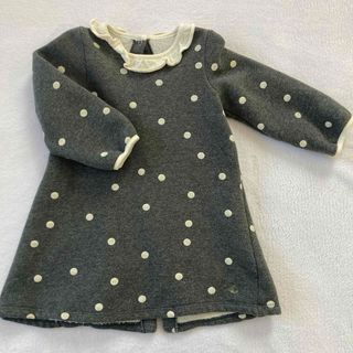 プチバトー(PETIT BATEAU)のプチバトー　ドット　ワンピース　24m 86cm(ワンピース)