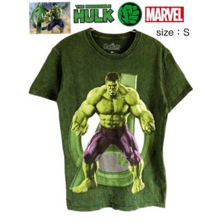 マーベル(MARVEL)のThe Incredible Hulk　超人ハルク　Tシャツ　S　緑　USA古着(Tシャツ/カットソー(半袖/袖なし))