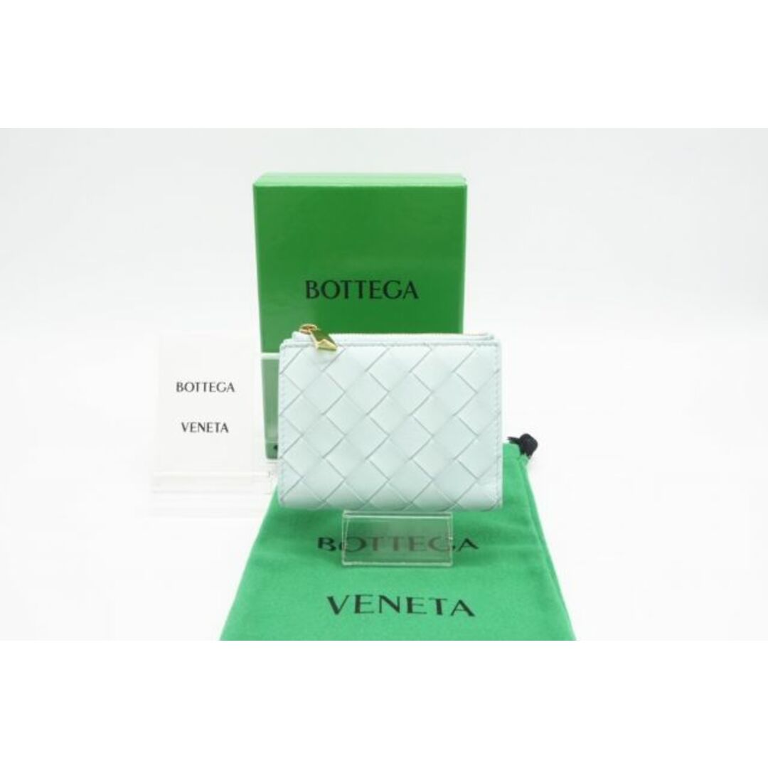 カラー系統ブルーBOTTEGA VENETA ボッテガ ヴェネタ  二つ折り財布