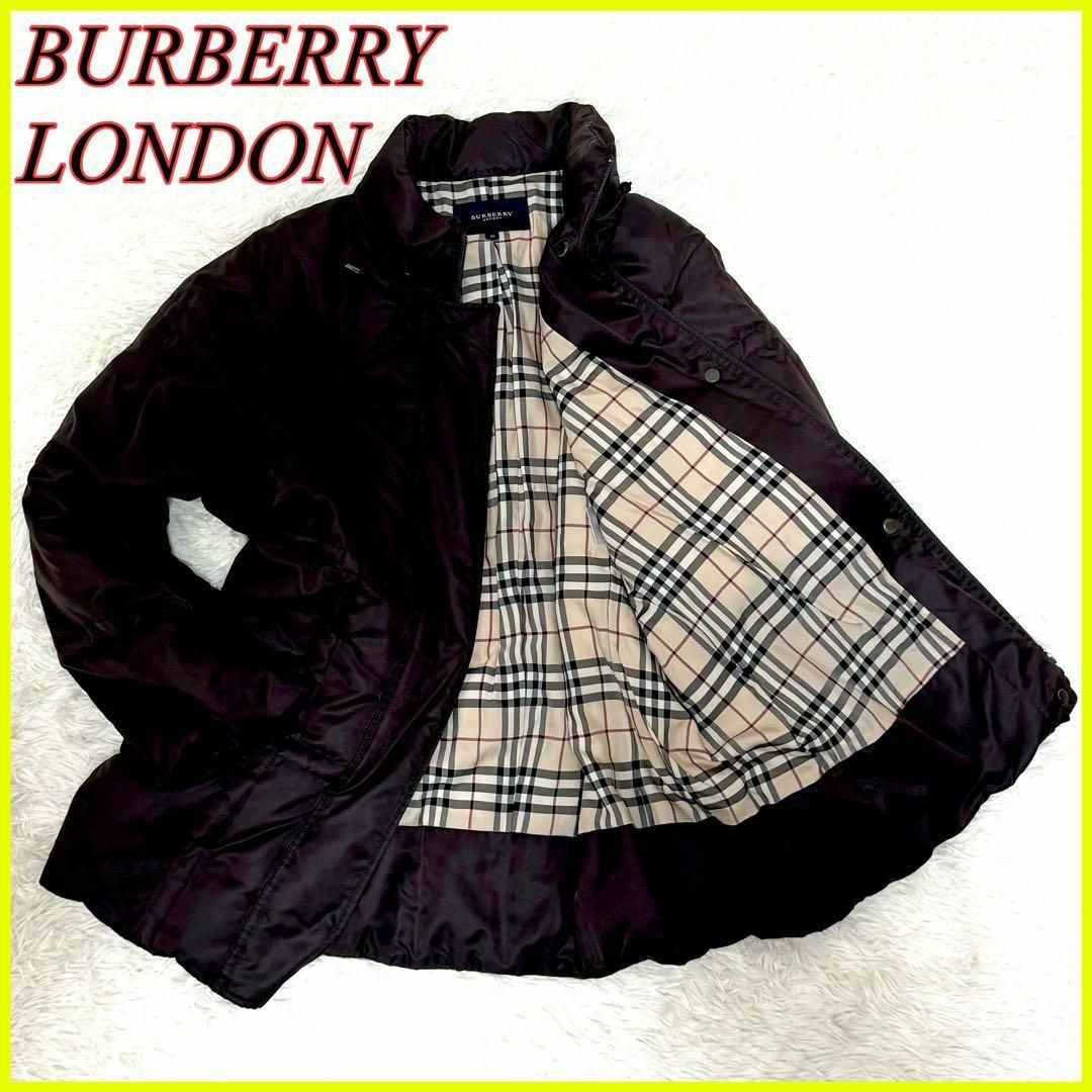 BURBERRY(バーバリー)の【極美品】バーバリーロンドン ダウンジャケット ノバチェック ダークグレー 15 レディースのジャケット/アウター(ダウンジャケット)の商品写真