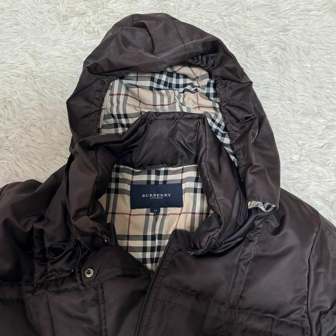 BURBERRY(バーバリー)の【極美品】バーバリーロンドン ダウンジャケット ノバチェック ダークグレー 15 レディースのジャケット/アウター(ダウンジャケット)の商品写真