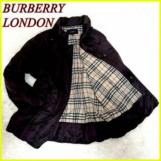 バーバリー(BURBERRY)の【極美品】バーバリーロンドン ダウンジャケット ノバチェック ダークグレー 15(ダウンジャケット)