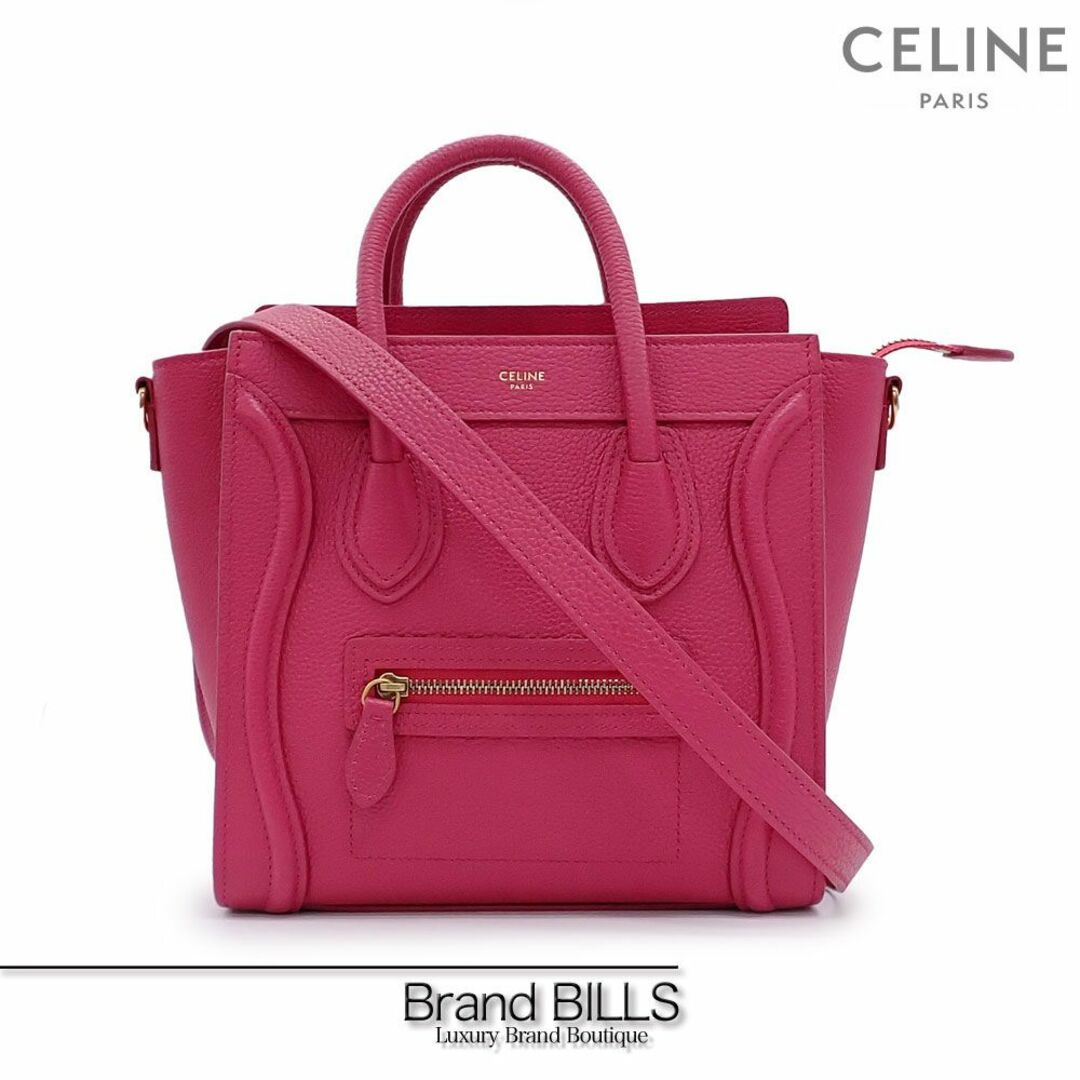 celine(セリーヌ)の未使用品 セリーヌ ラゲージ ナノショッパー ハンドバッグ ショルダーバッグ 2way 189243DRU ピンク レディースのバッグ(ショルダーバッグ)の商品写真