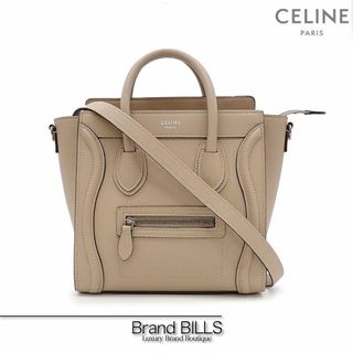 セリーヌ(celine)の未使用品 セリーヌ ラゲージ ナノショッパー ハンドバッグ ショルダーバッグ 2way 189243DRU ベージュ(ショルダーバッグ)