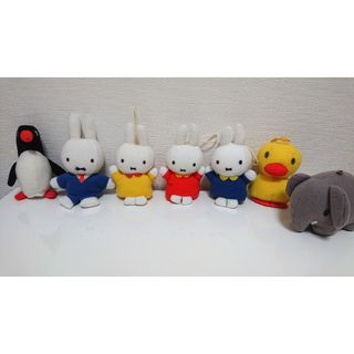 ミッフィー(miffy)のmiffy ミッフィー 他  指人形 マスコット フェルト地  体長９㎝  ７体(キャラクターグッズ)