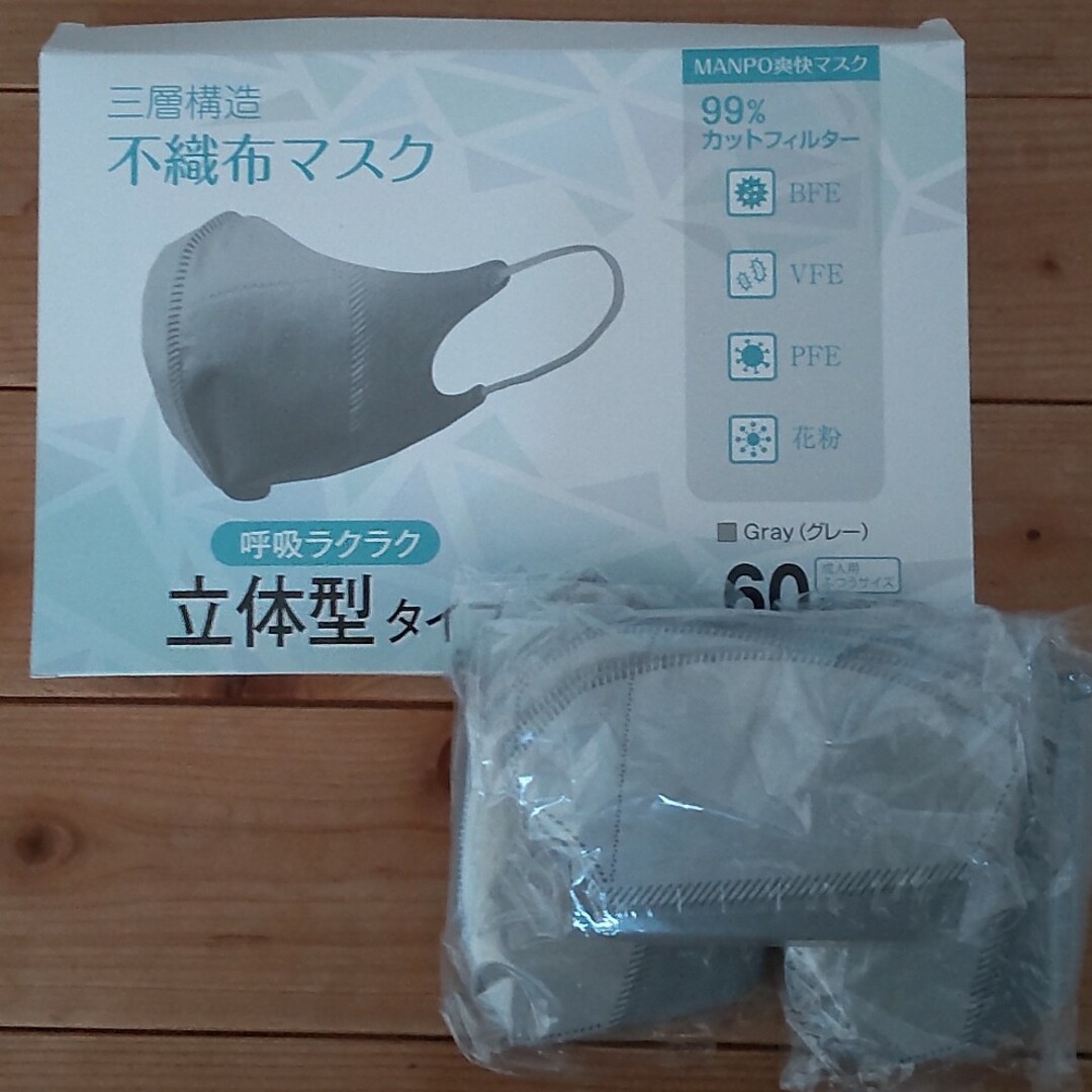 不織布カラーマスク　45枚 インテリア/住まい/日用品の日用品/生活雑貨/旅行(日用品/生活雑貨)の商品写真