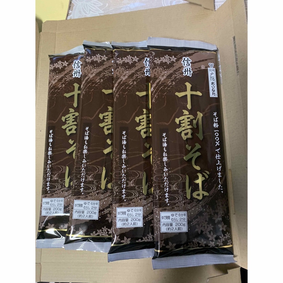 信州　十割そば　4袋 食品/飲料/酒の食品(麺類)の商品写真