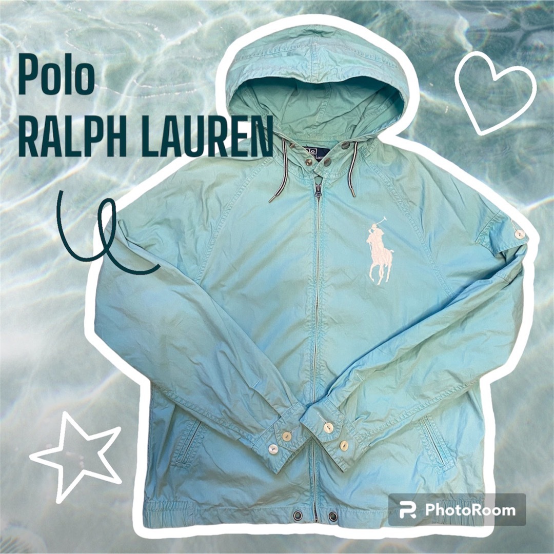 POLO RALPH LAUREN(ポロラルフローレン)の希少品★ポロ ラルフローレン ビッグポニー ボートジャケット ティファニーブルー メンズのジャケット/アウター(ブルゾン)の商品写真