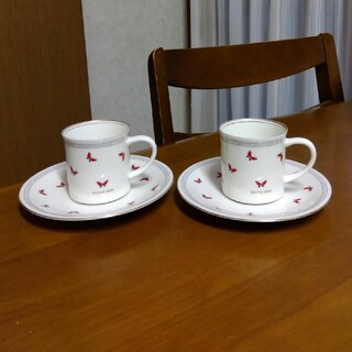 ハナエモリ(HANAE MORI)のコーヒーカップ&ソーサー2客セット(グラス/カップ)