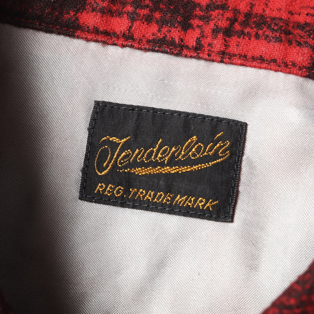 TENDERLOIN(テンダーロイン)のTENDERLOIN テンダーロイン シャツ サイズ:S 16AW プリントチェック オープンカラー フランネル シャツ T-PRINT FLANNEL CHECK SHT レッド ブラック 赤黒 トップス カジュアルシャツ 長袖【メンズ】【中古】 メンズのトップス(シャツ)の商品写真