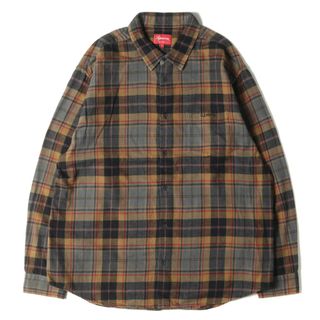 シュプリーム(Supreme)の美品 Supreme シュプリーム シャツ サイズ:XL 22AW タータンチェック フランネル シャツ Plaid Flannel Shirt ブラック ブラウン グレー トップス カジュアルシャツ 長袖【メンズ】【中古】(シャツ)