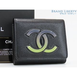 シャネル(CHANEL)の新古品シャネルグラデーションココマークキャビアスキン三つ折り札入れ財布(財布)