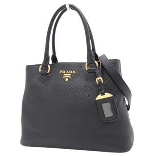 プラダ(PRADA)のPRADA(プラダ) 2WAY ハンドバッグ ハンドバッグ ショルダー 肩掛け 斜め掛け レザー NERO ネロ ブラック黒 ゴールド金具 1BA058 レディース 40802059851【中古】【アラモード】(ハンドバッグ)