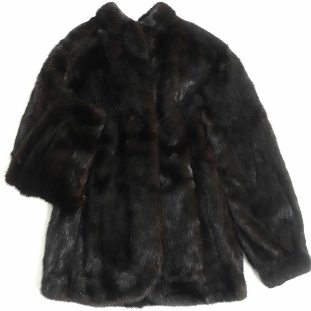 約40cm袖丈美品▼Palody パロディ MINK ミンク 本毛皮コート ダークブラウン 毛質艶やか・柔らか◎